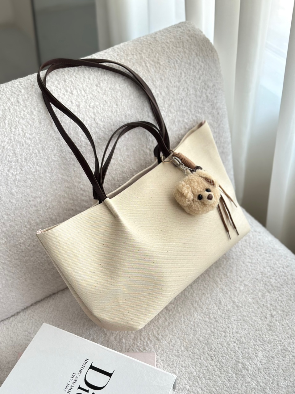 کیف زنانه دوشی و دستی کتان کد 865