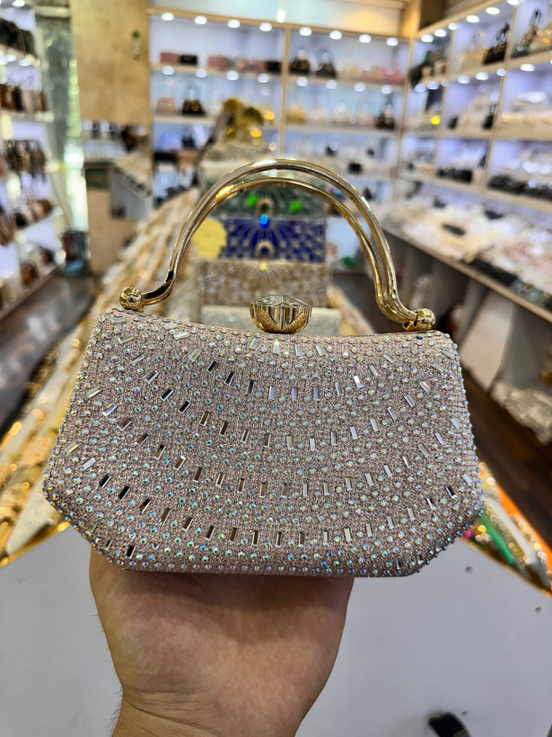 کیف مجلسی شیک و خاص یراق طلایی کد 880
